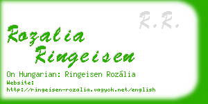 rozalia ringeisen business card
